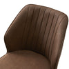 2X Brown Faux Leather PU Dining Chairs Dining Room Cafe Kitchen Chairs Furniture