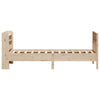Bed Frame with Headboard 100x200 Solid Wood Pine Q0N6