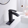 Bathroom Brass Basin Mixer Taps Waterfall Spout Sink Faucet Set With Sink Drain