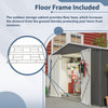 Garden Shed 10X8FT Metal Apex Roof With Free Foundation Base Storage House Anthr