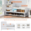 Shoe Storage Bench w/ Cabinet 10 Pair of Shoe and Cushion for Entryway Home Hall