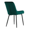 2x High Back Velvet Dining Chairs Modern Design Dining Room Chairs Metal Legs