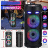Bluetooth Party Speaker Heavy Bass Stereo Subwoofer Party RGB Karaoke Speaker UK