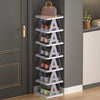 Stackable Shoe Rack Plastic Compact Hallway 4/5/6/7Tier Shoe Storage Shelf Stand