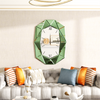 Large 3D Mirrored Wall Clock Beveled Glass Quartz Clock Art Dial Mute Wall Clock