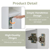 White Bathroom Cabinet 2 Door 6 Shelves Storage Makeup With Mirror Free Standing