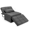 4-in-1 Convertible Sofa Bed Folding Ottoman Sleeper Space Saving Couch Lounger