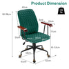 Velvet Rocking Chair Home Office Computer Desk Chair Adjustable Swivel Green