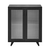 Sideboard Kitchen Buffet Cupboard Console Table with Glass Doors Cabinet 2 Shelf