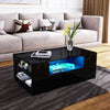 High Gloss LED Modern Coffee Table Wooden Storage Living Room Furniture UK