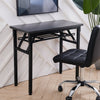 Folding Computer Desk with Storage Shelf Foldable Study Table Laptop Home Office