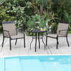 Patio Dining Chairs Set of 2 All Weather Heavy-duty Outdoor High Back Armchairs