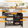 Kitchen Island Cart Rolling Storage Trolley Cart Wooden Kitchen Serving Utility