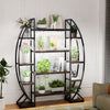 XXL Tall Plant Stand Indoor with Grow Light Industrial Curved Ladder Planter Pot