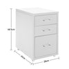 3 Drawers Mobile Filing Cabinet Home Office File Storage Small Bedside Table