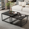 FATIVO Marble Nesting Coffee Table Stacking Table fr Living Room Bedroom Balcony