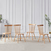 4pcs Windsor Solid Wood High Spindle Backrest Dining Chairs Dining Room Kitchen