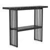 Faux Marble Sofa Table 2-tier Console Table Entryway Table-Black
