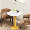 Sleek Marble Round Bar Table Dining Table Black Gold Leg Lounge Bar Office Home