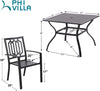 5 Piece Garden Patio Furniture Set Outdoor Table Chairs Set Dining Armchair