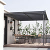 Outdoor Patio Wall-mounted 4.35 x 3(m) Gazebo Pergola, Aluminum Post, PC Roof
