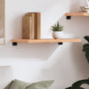 LAPOOH Wall Shelf Brown 60x30x4 Treated Solid Wood R7W3