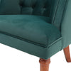 Chesterfield Velvet Cocktail Armchair Sofa Club Chair Deep Button Scroll Armrest