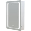 Illuminated Bathroom Mirror Cabinet With LED Light Clock Touch Sensor Wall-Mount