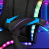 Office Racing Light RGB Gaming Chair PU Leather Zzrcm Computer with Chair Swivel