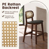 Set of 2 Bar Stools Counter Height Stool Dining Chair w/ Padded Seat & Footrest