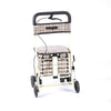 Folding Walk Seated Shopping Trolley With Backrest Armrest 6 Wheel