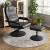 360°Swivel Recliner with Adjustable Backrest & Padded Seat-Black