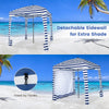 Folding Beach Tent Sun Protection Cabana Canopy Shelter with Detachable Sidewall