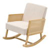Solid Wood Frame Scandi Fabric Tub Armchair Padded Single Sofa Couch Loveseat UK