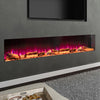 70in Electric Fireplace Panoramic Media Wood 12 Flame Standing Insert LED Stove