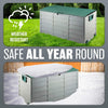 Outdoor Garden Storage Box Chest Cushion Equipme Lid Shed Plastic 310L Black