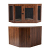 Wooden Indoor Corner Dog Crate Kennel Pet Furniture End Table Dog Cage House UK