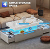 High Gloss Coffee Table For Living Room, Rectangle Centre Table