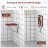 Wood Folding Shower Seat Wall Mount Shower Chair Elderly Home Care