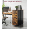 3-Drawer File Filing Cabinet Lockable Compact Size for A4 Letter