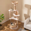 Plush Condo Activity Center for Indoor Cats 164 cm Multi-level Cat Tower
