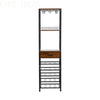 20 Bottles Wine Rack Freestand Floor w/Drawer Tall Wine Bar Stand Shelf Display
