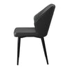 Set of 2 PU Dining Chair Steel Leg Wide Backrest Home Furniture Restaurant Hotel