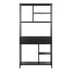 Industrial Bookshelf Bookcase Artwork Display Stand 5-Tier Open Display Etagere