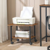 Under-Desk Printer Stand 2-Tier Printer Cart Printer Rack Metal Frame