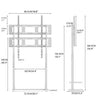 Elegant White TV Floor Stand Flat Panel Screen Adjustable TV Mount Bracket Displ