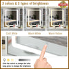 Vanity Makeup Table Stool Set with LED Light Strip Mirror Drawers Dressing Desk