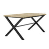 Dusk Clover Light Wood & Black 4-6 Seater Dining Table RRP £299