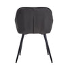 2X Velvet Dining Chairs Tufted Seat Metal Leg Dining Room Kitchen Chair Grey