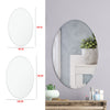 Oval Wall Mirror Self Adhesive Stick Decor Bathroom Glass Vanity Mirror Modern